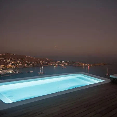 Extravagant Mykonos - 10 Bedrooms - Castillo Di Cuore - Stunning Sea Views - Agios Lazaro 普沙罗