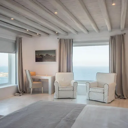 Willa Extravagant Mykonos - 10 Bedrooms - Castillo Di Cuore - Stunning Sea Views - Agios Lazaro